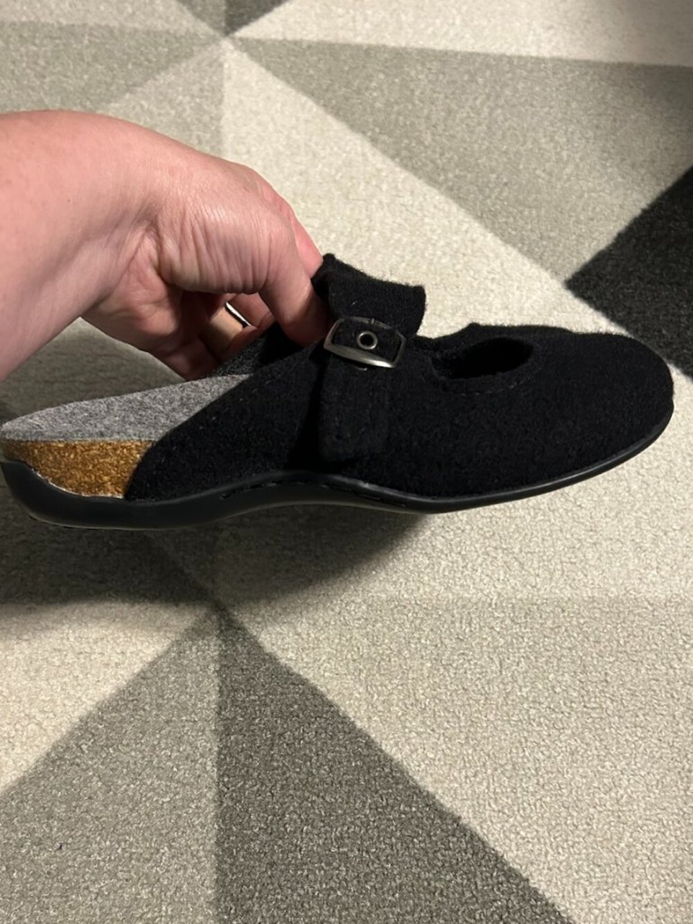 Dr. Andrew Weil Orthaheel WOOL Mary Jane Clogs Mules Slippers Women's EU 37/US 6 - Picture 3 of 12